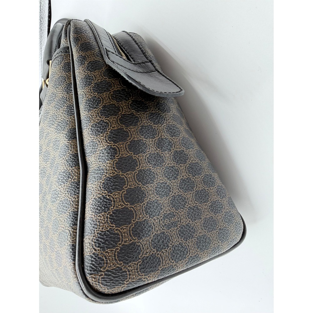 Celine Macadam Black/Brown Boston Bag-Vintage! - Picture 6 of 15